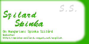 szilard spinka business card
